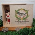 Large Personalised Wooden Christmas Box Candy Wreath