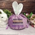 Personalised Easter Bunny Velvet Gift Bag - Iris