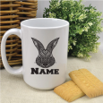Personalised Easter Coffee Mug - Aztec Bunny