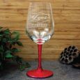 Page Boy Engraved Personalised Wine Glass 450ml