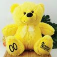 Personalised Birthday Teddy Bear 40cm Plush  Yellow