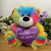 You Colour My World Rainbow Bear