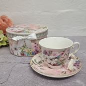 Floral Garden Cup & Saucer in Gift Box