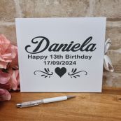 Personalised 13th Birthday Guest Book & Pen