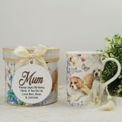 Mum Mug with Personalised Gift Box Puppy Dog
