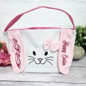 Bunny Easter Basket Tote Bag - Pink