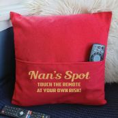 Nana Personalised Pocket Pillow Cover Red