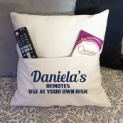 Personalised Pocket Pillow Ivory Cover