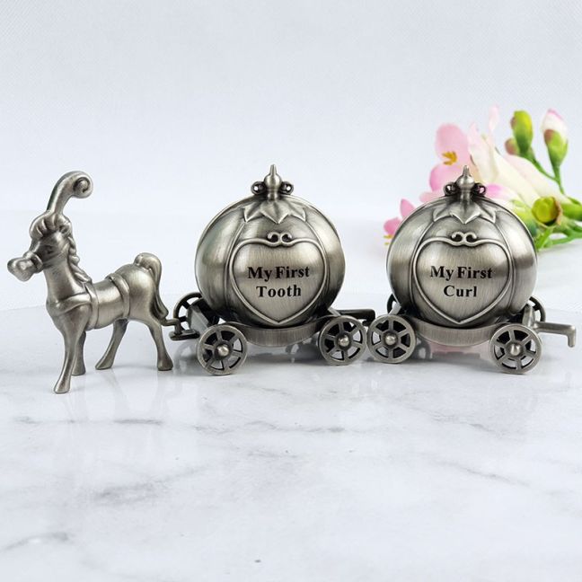 First Tooth & Curl Pewter Cinderella Pumpkin Carriage