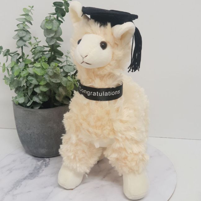 Graduation Bear Llama Plush Congratulations Gift