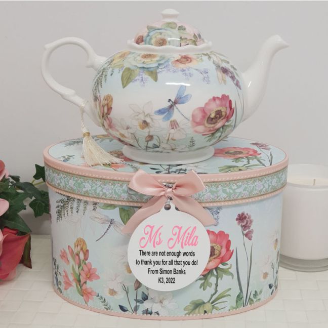 Teapot in Personalised Teacher Gift Box - Poppy