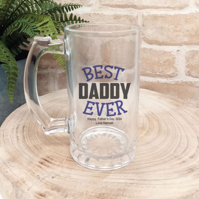 Best Dad Ever Personalised Beer Stein