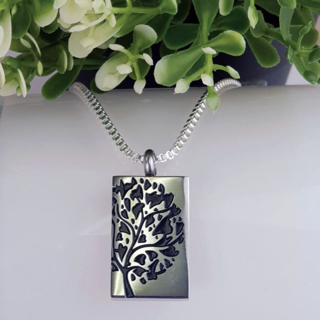 Family Tree Urn Pendant Necklace