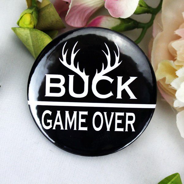 Game Over Bucks Night Party Badge