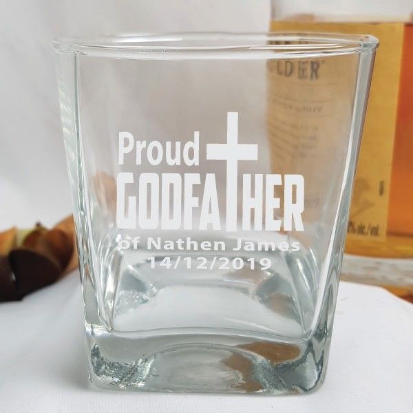 Godfather Engraved Scotch Spirit Glass Personalised Message