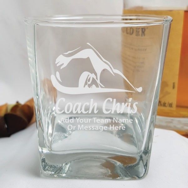 Swim Coach Engraved Personalised Scotch Spirit Glass