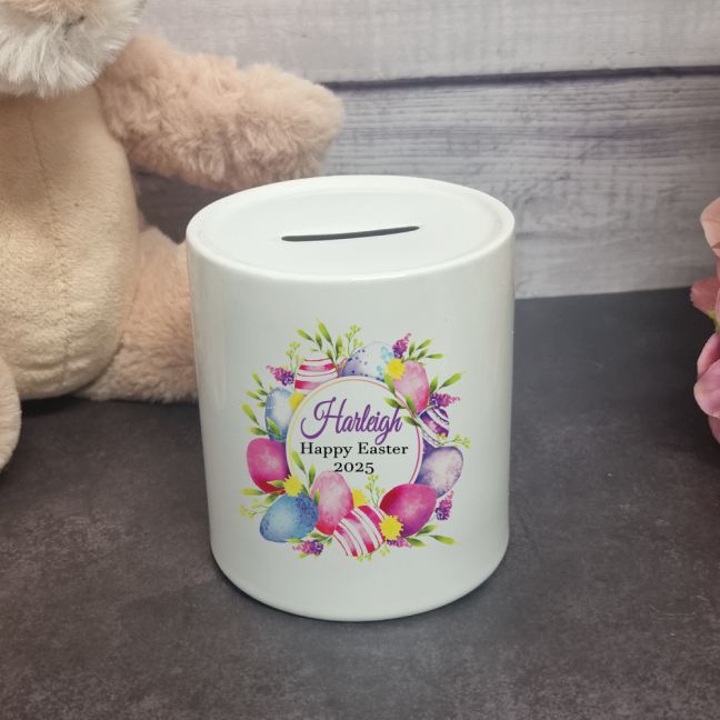 Personalised Easter Money Box Coin Bank