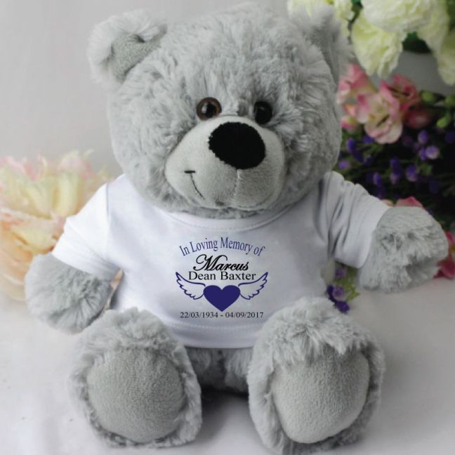 In Loving Memory Memorial Teddy Bear - Grey