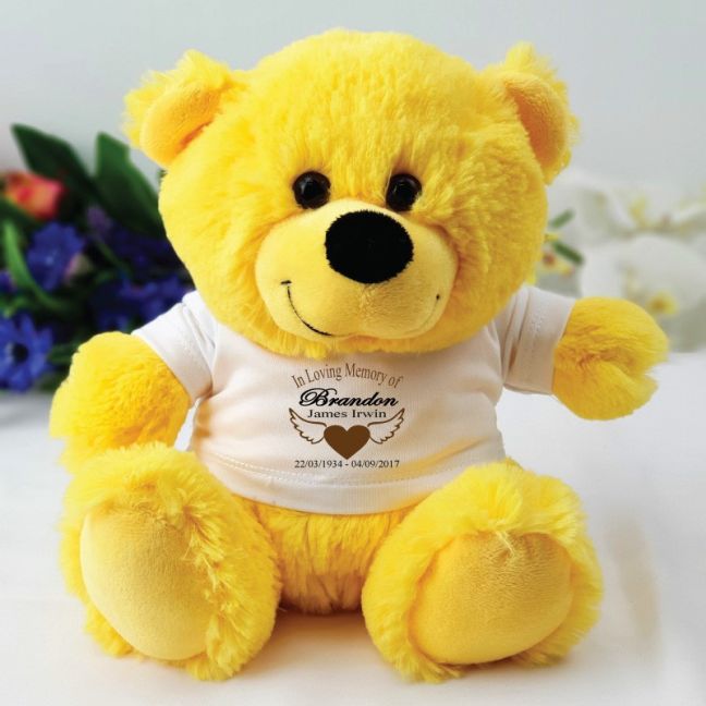In Loving Memory Memorial Teddy Bear - Yellow