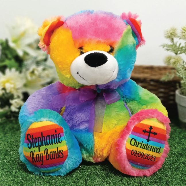 Shop Christening Teddy Bear | Christening Personalised Teddy Bear 30cm ...