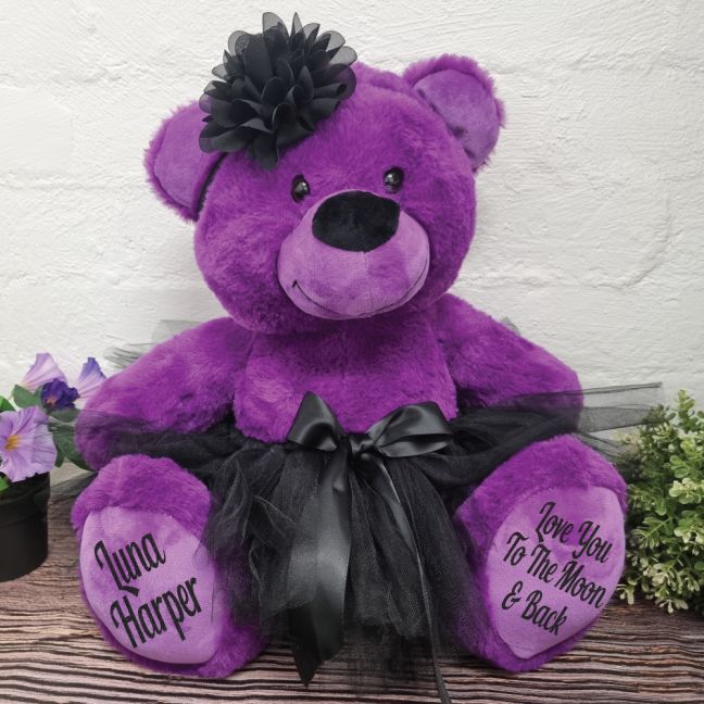 Personalised Purple Ballerina Teddy Bear 40cm