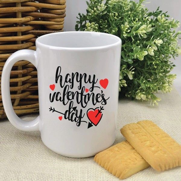 Happy Valentines Day Coffee Mug With Message 430ml