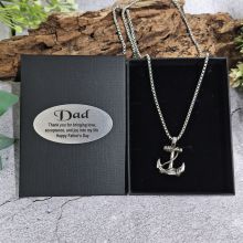 Stainless Steel Anchor Necklace Gift for Dad