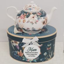 Teapot in Personalised Mum Gift Box - Bouquet
