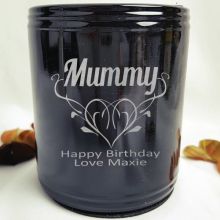 Mum Engraved Black Can Cooler Personalised