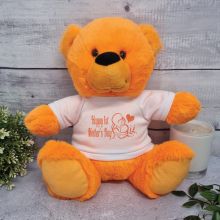 1st Mothers Day Teddy Bear 30cm Plush Orange