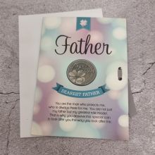 Dearest Father Lucky Coin Card