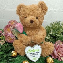 Valentines Bear with Rose and Heart Tin