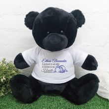 Personalised Baby Memorial Teddy Bear 40cm Black
