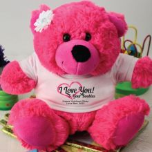 Love Your Naughty Bits Valentines Bear - Hot Pink