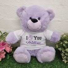 Valentines Anatomical Heart Bear Lavender Plush 30cm