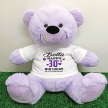 Personalised 30th Birthday Bear Lavender Plush 40cm