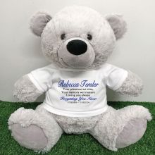 Personalised Memory Teddy Bear 40cm Grey