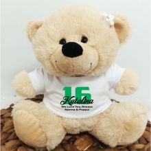 16th Teddy Bear Cream Personalised Plush