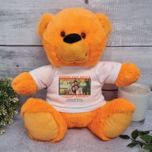Worlds Best Dad Photo Bear Orange 30cm