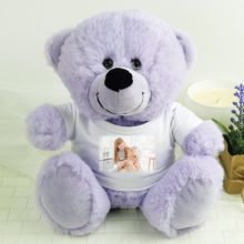 Personalised Photo T-Shirt Teddy Bear - Lavender