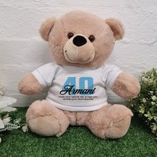 40th Birthday Bear Cream Plush 30cm