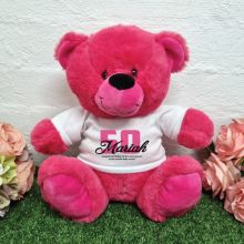 50th Birthday Bear Hot Pink Plush 30cm