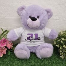 21st Birthday Bear Lavender Plush 30cm