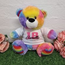 18th Birthday Bear Rainbow Plush 30cm