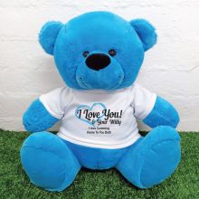 Valentines Day Bear Love Your Naughty Bits - 40cm Blue
