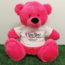 Valentines Bear Love Your Naughty Bits - 40cm Hot Pink