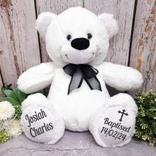 Baptism Personalised Teddy Bear 40cm White