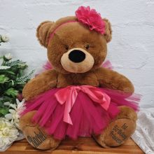 1st Birthday Ballerina Teddy Bear 40cm Plush Brown