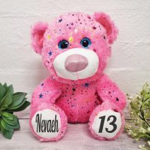 13th Birthday Hollywood Bear 30cm Plush - Pink