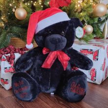 Personalised 1st Christmas Bear 40cm Black